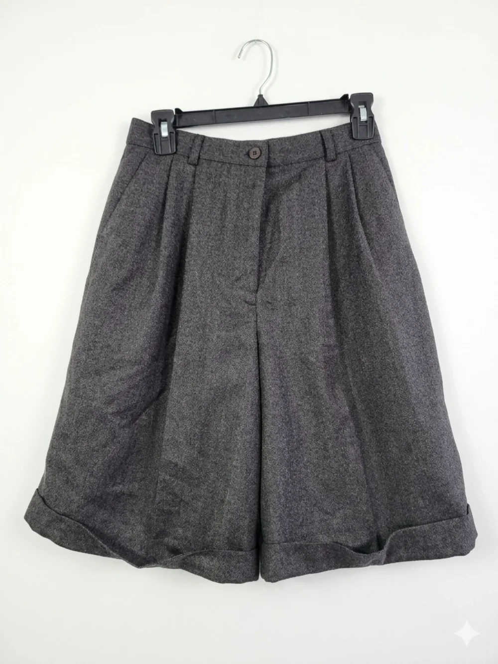 Talbots Black and Charcoal Wool Blend Skirt